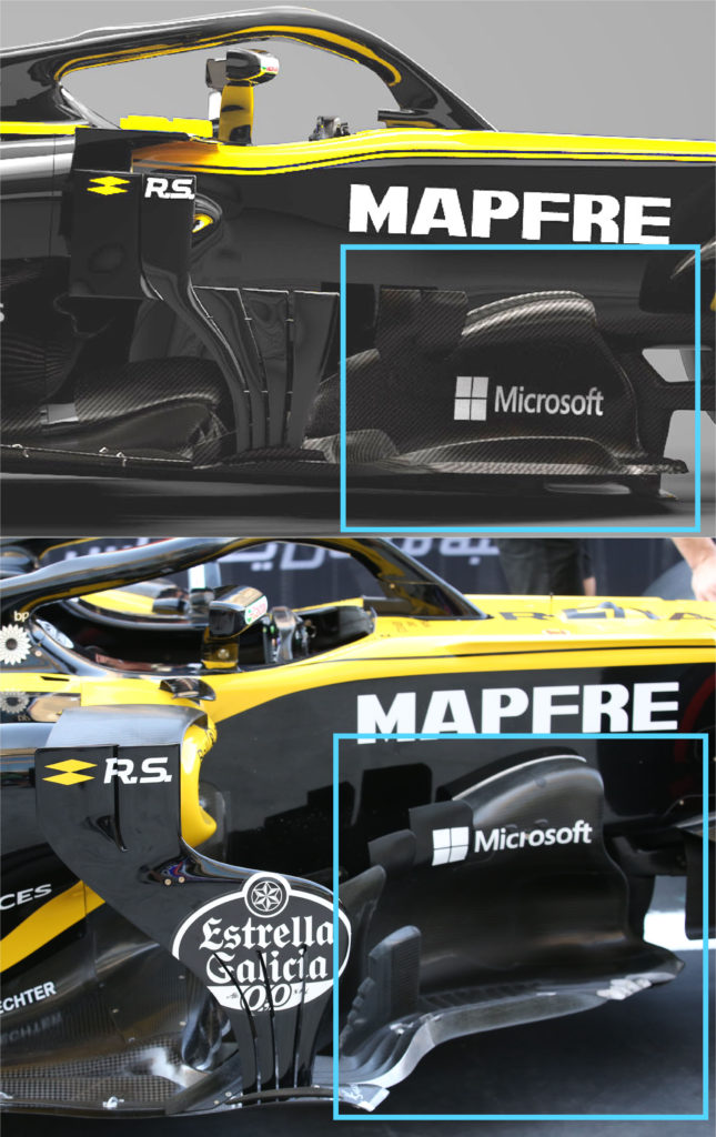 Renault F1 RS19 Bargeboard